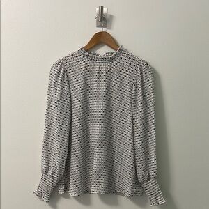 Elegant Black and White Patterned Women's Top
